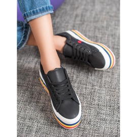 SHELOVET Scarpe sportive sulla piattaforma nero multicolore 2