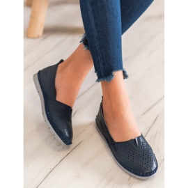 Evento Sneakers Traforate Con Ecopelle blu navy blu 1