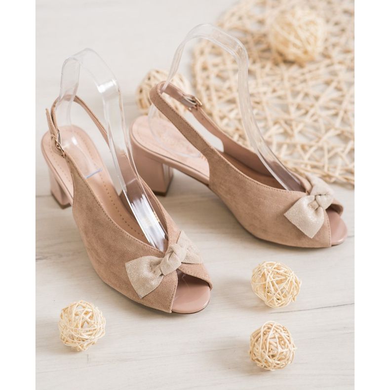 Sergio Leone Sandali Open Toe Con Fiocco marrone 2