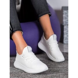 SHELOVET Scarpe sportive con rete bianca giallo 1