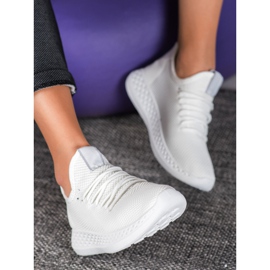 SHELOVET Scarpe sportive con rete bianca giallo 2