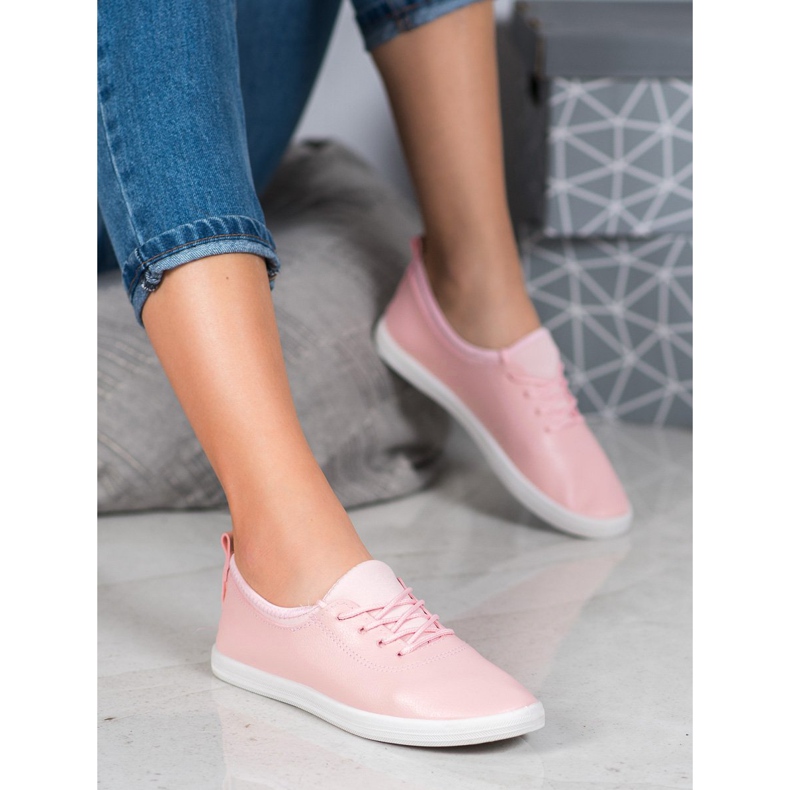 SHELOVET Sneakers Leggere Con Ecopelle rosa 1
