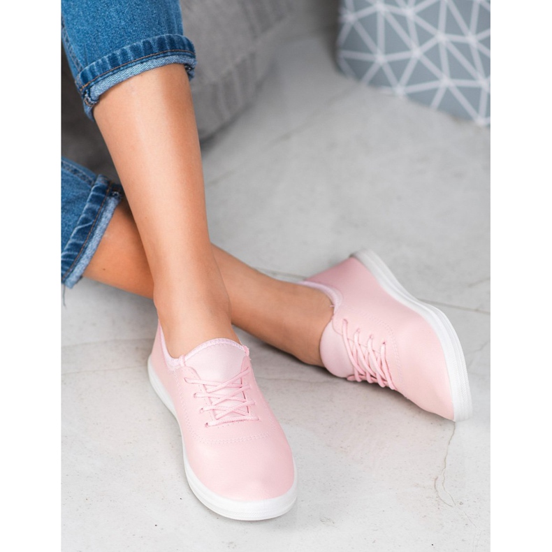 SHELOVET Sneakers Leggere Con Ecopelle rosa 2