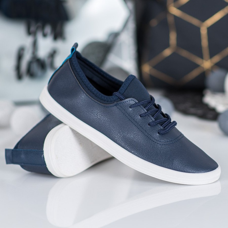 SHELOVET Sneakers Leggere Con Ecopelle blu 1