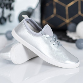 SHELOVET Sneakers Leggere Con Ecopelle grigio 1