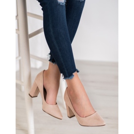 Ideal Shoes Décolleté beige su tacchi alti 2