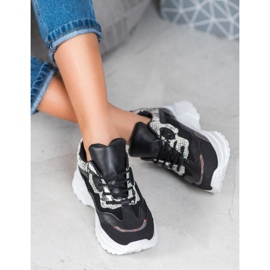 SHELOVET Sneakers Allacciate Con Ecopelle nero multicolore 1