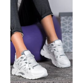 Small Swan Sneakers Pohodlné di Eco Kůže grigio 1