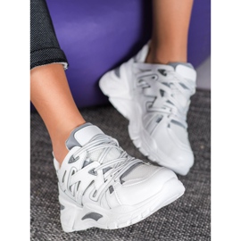 Small Swan Sneakers Pohodlné di Eco Kůže grigio 2