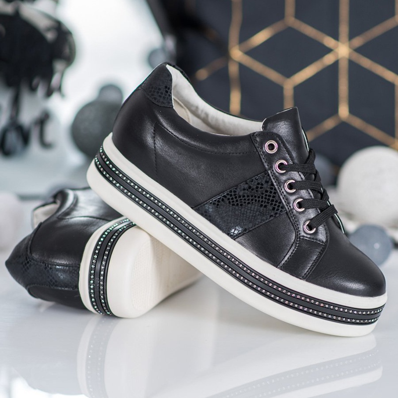 Bestelle Sneakers Con Cubic Zirconia nero 1