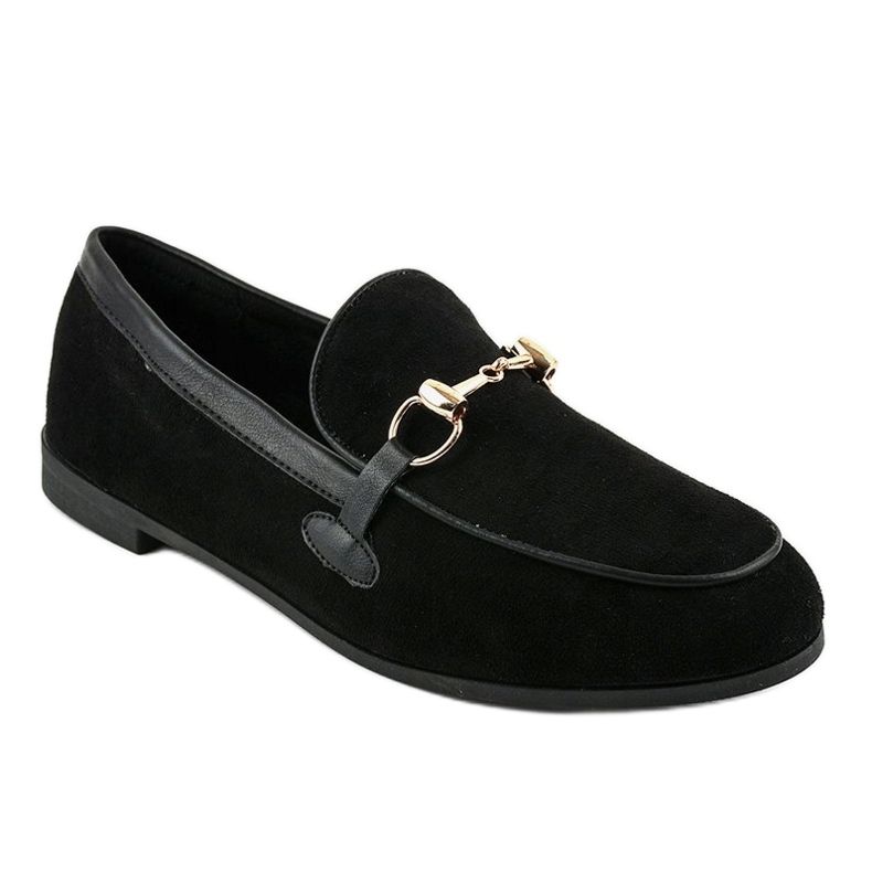 Mocassini neri da ballerine JN57 nero 1