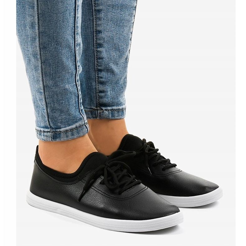 Sneakers classiche nere W9782-1 nero 1