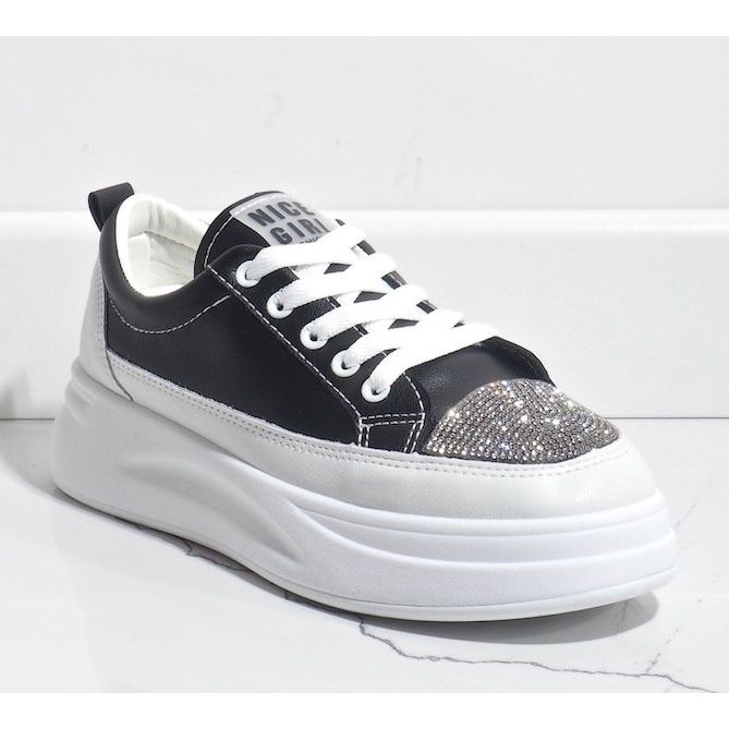 Sneakers nere sneakers decorate con G140-1 nero 1