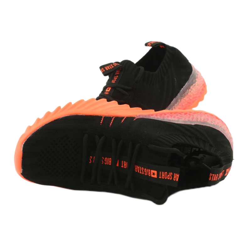 Big Star slip-on / scarpe sportive stringate FF274342 incolore nero arancia 6