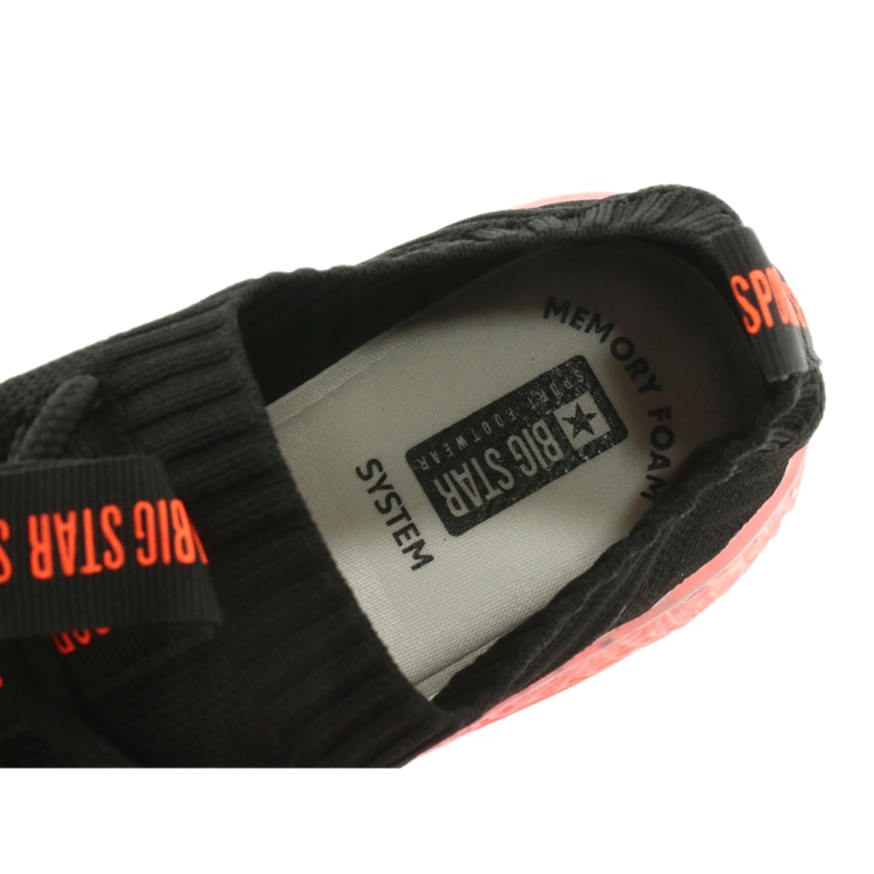Big Star slip-on / scarpe sportive stringate FF274342 incolore nero arancia 8