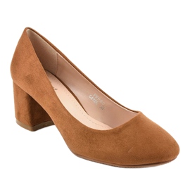 Décolleté in camoscio marrone sul post FM1089 1