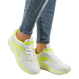 Scarpe sportive bianche e verdi BOK-1195 bianca verde 1