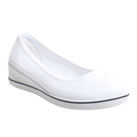 Sneakers bianche sulla zeppa 1145-Y bianco 1