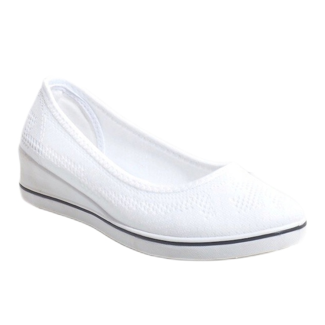 Sneakers bianche sulla zeppa 1145-Y bianca 1