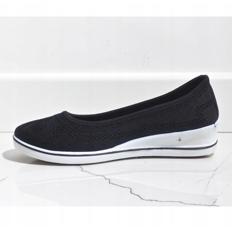 Sneakers nere sulla zeppa 1145-Y nero 2
