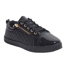 Sneakers da donna alla moda nere R19-2 nero 1