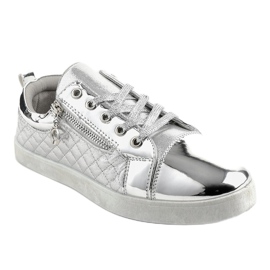 Sneakers da donna alla moda argento R19-3 grigio 1