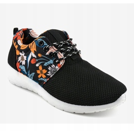 Scarpe sportive nere B02-1 nero multicolore 1
