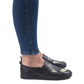 Sneakers nere con stampe G82-3 nero 1