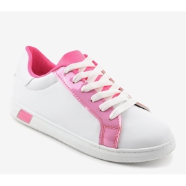 Sneakers bianche W-3116 bianca rosa 1