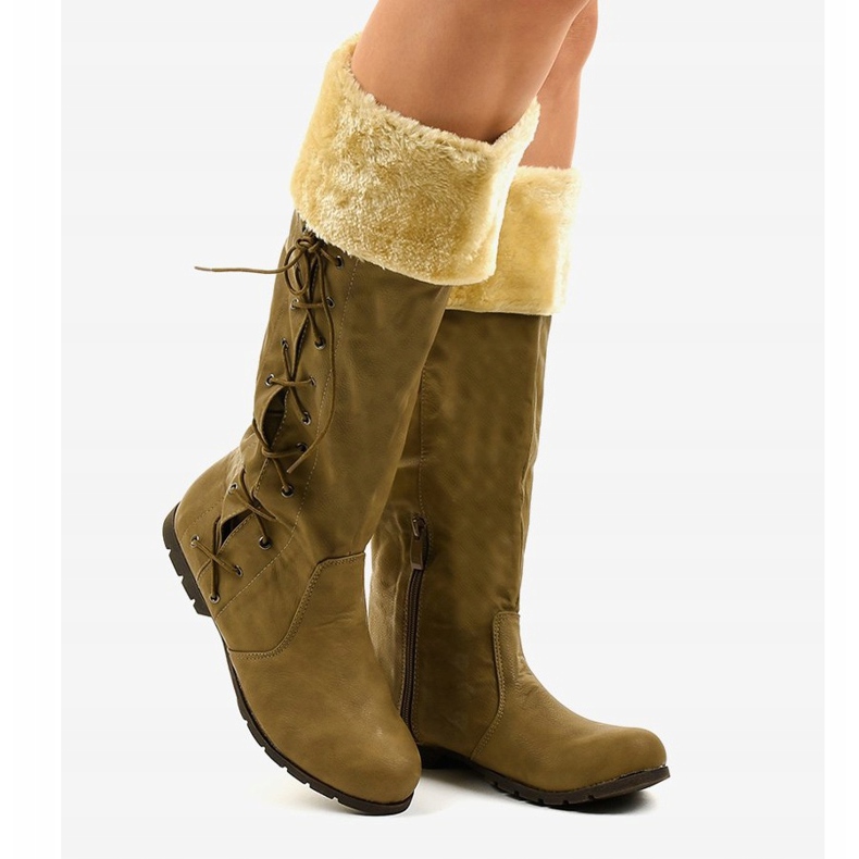 Stivali piatti marroni e isolati AF1151 marrone 2