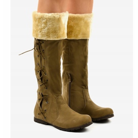 Stivali piatti marroni e isolati AF1151 marrone 1