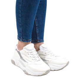 Sneakers sportive bianche SX001-9 bianco 1