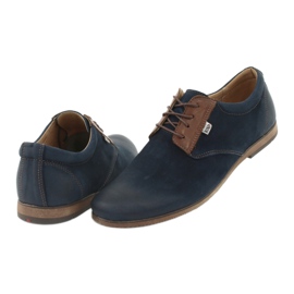 Riko Scarpe da uomo in pelle 777 blu navy 4