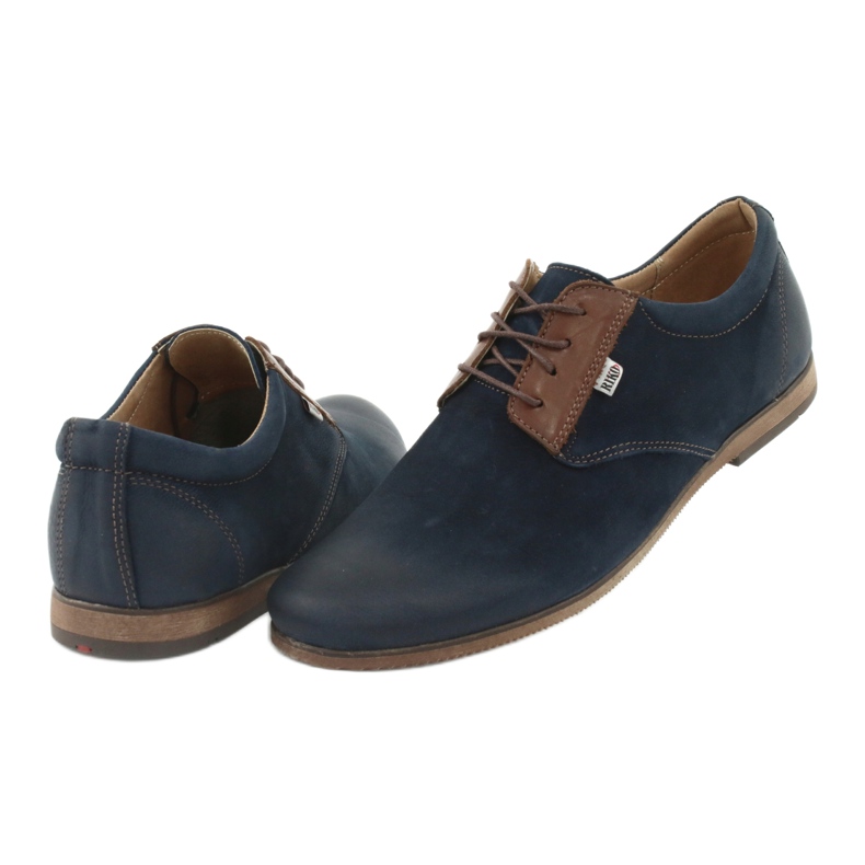 Riko Scarpe da uomo in pelle 777 blu navy 4