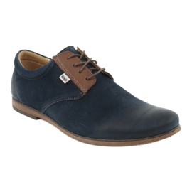 Riko Scarpe da uomo in pelle 777 blu navy 1