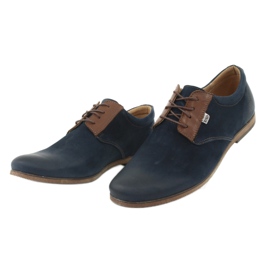 Riko Scarpe da uomo in pelle 777 blu navy 3