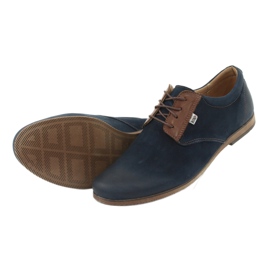 Riko Scarpe da uomo in pelle 777 blu navy 5