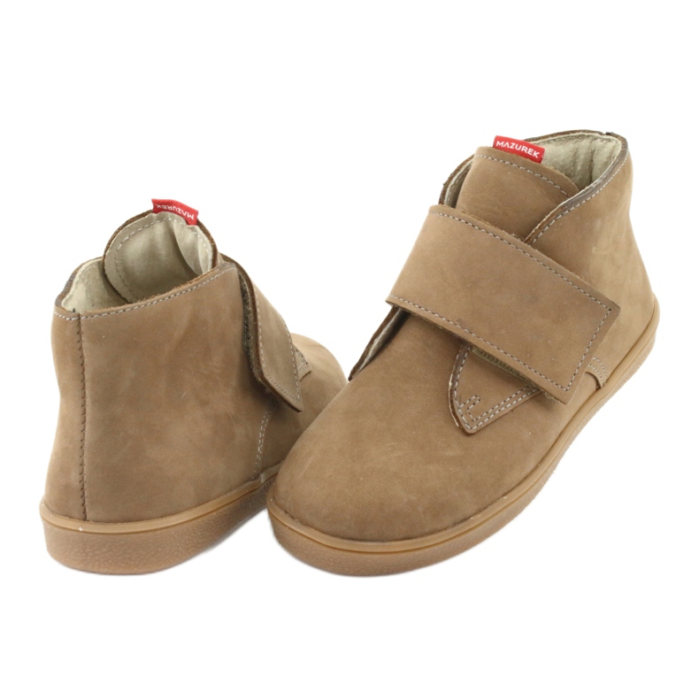 Stivali con velcro Mazurek 1101 beige scuro 4