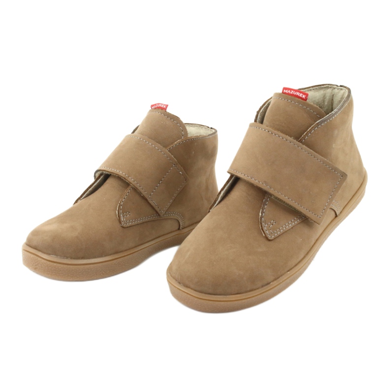 Stivali con velcro Mazurek 1101 beige scuro 3