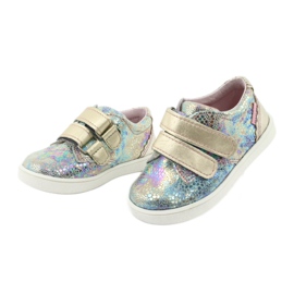 Scarpe in pelle olografica per ragazze per velcro 1327 viola mazurek 3