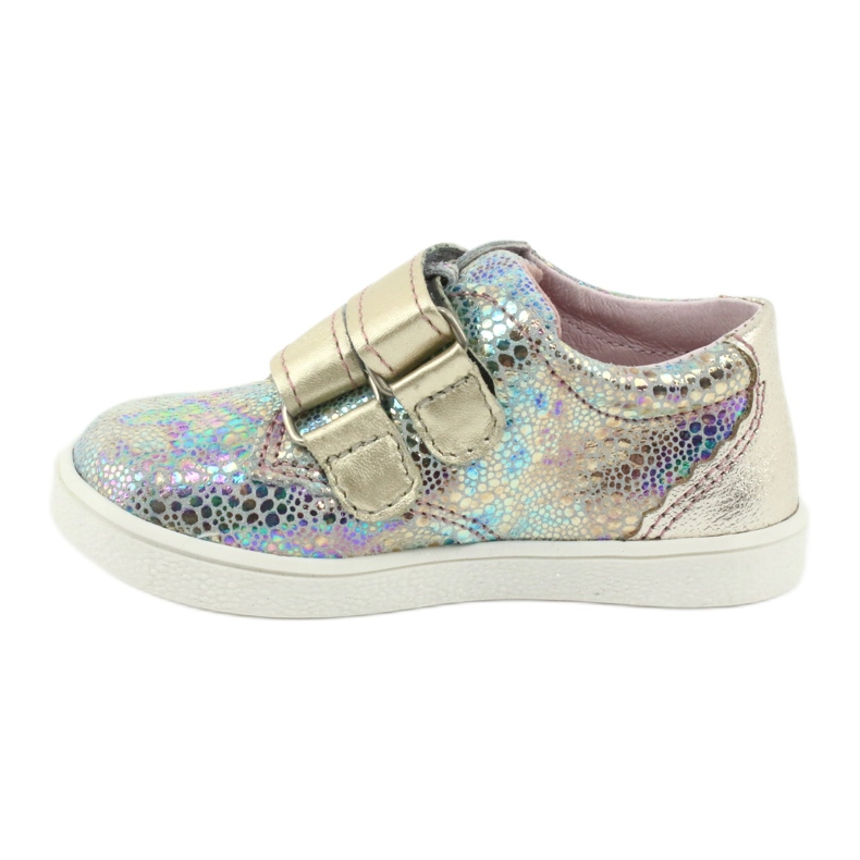 Scarpe in pelle olografica per ragazze per velcro 1327 viola mazurek 2