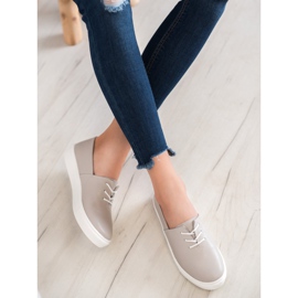 Filippo Sneakers in pelle alla moda grigio 1