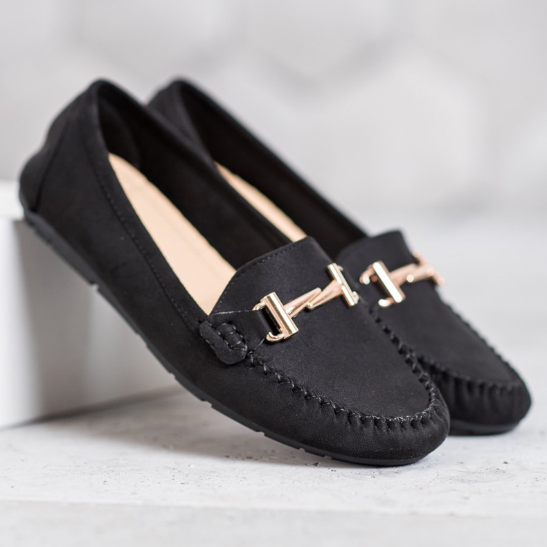 Clowse Mocassini Neri Con Ornamento nero 2
