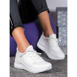 SHELOVET Scarpe Allacciate In Ecopelle bianco 1