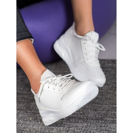 SHELOVET Scarpe Allacciate In Ecopelle bianca 2