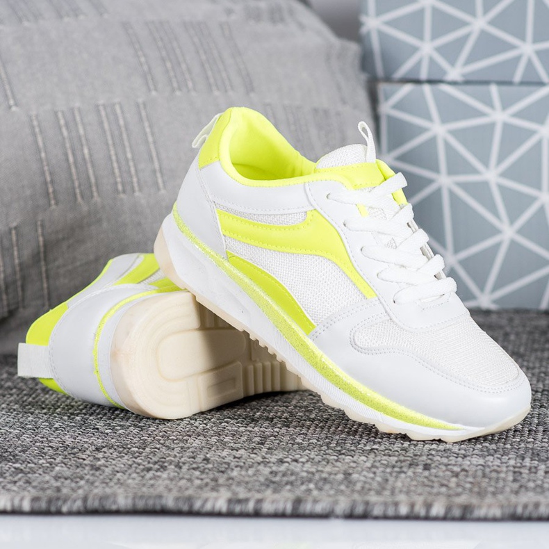 SHELOVET Scarpe bianche legate bianco 1