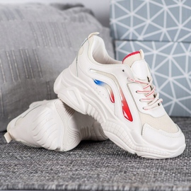 SHELOVET Sneakers alla moda sulla piattaforma bianco 1