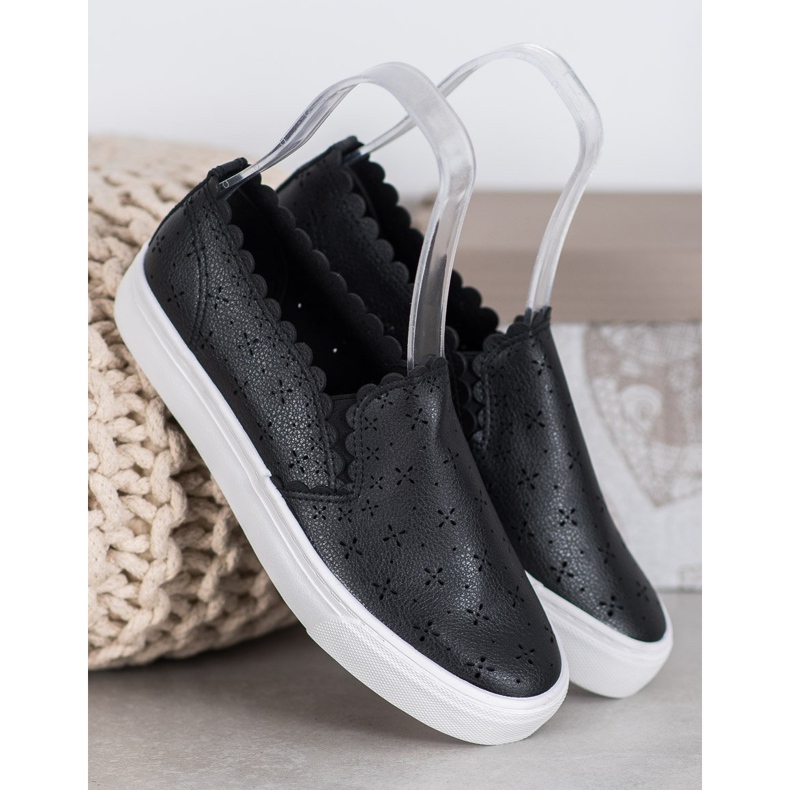 J. Star Sneakers slip-on in ecopelle nero 1