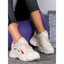 SHELOVET Scarpe da ginnastica beige alla moda 1