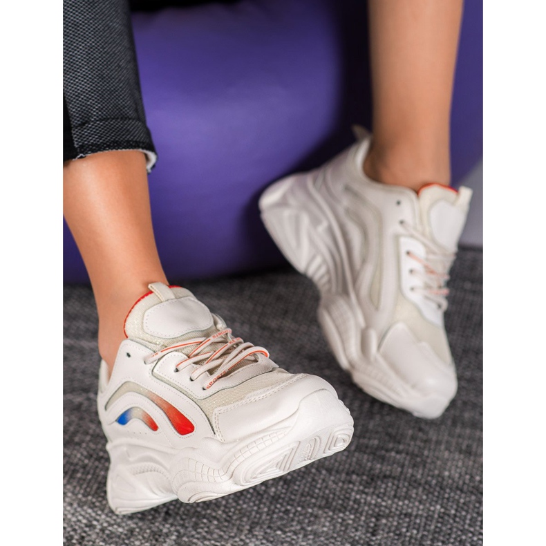 SHELOVET Scarpe da ginnastica beige alla moda 2